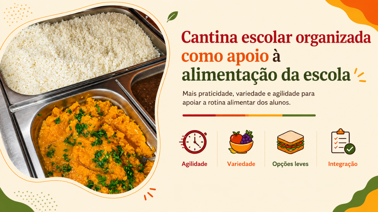 Cantina escolar organizada: apoio à alimentação